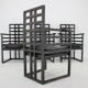 Set of Four Josef Hoffmann Armloffel Chairs Made By Wittmann,Austria