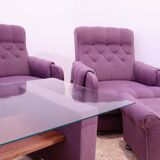 Ensemble de salon vintage bloc de l'Est, Tchécoslovaquie, 1980