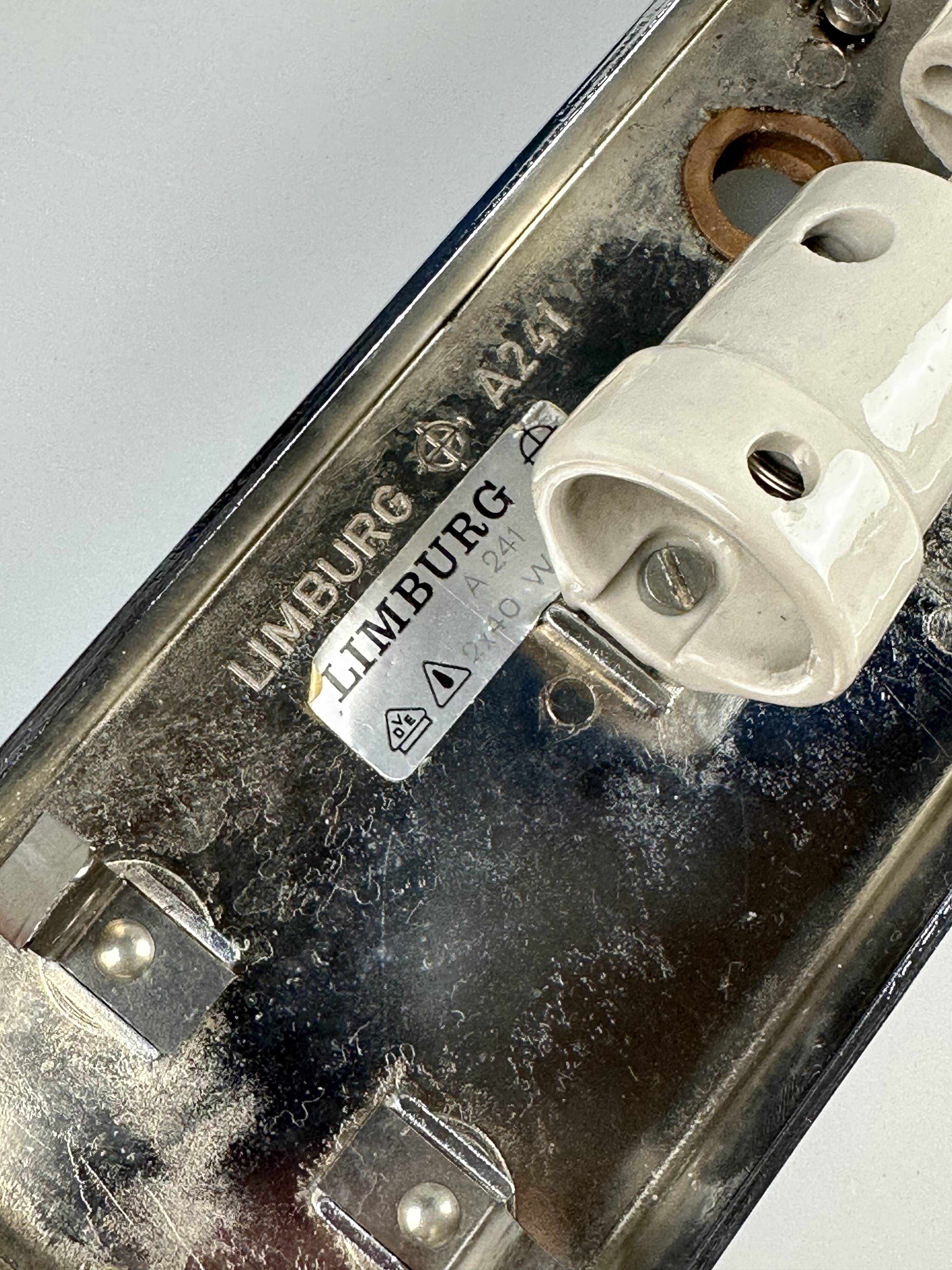 1960s and 1970s Wall Lamp by Glashütte Limburg, Germany, Space Age