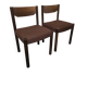 Brutalist oak chair pair – Design 1970