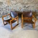 2 leather chairs Diana by Karin Mobring for IKEA, 1970