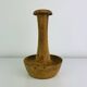 Brutalist candle holder made of solid wood