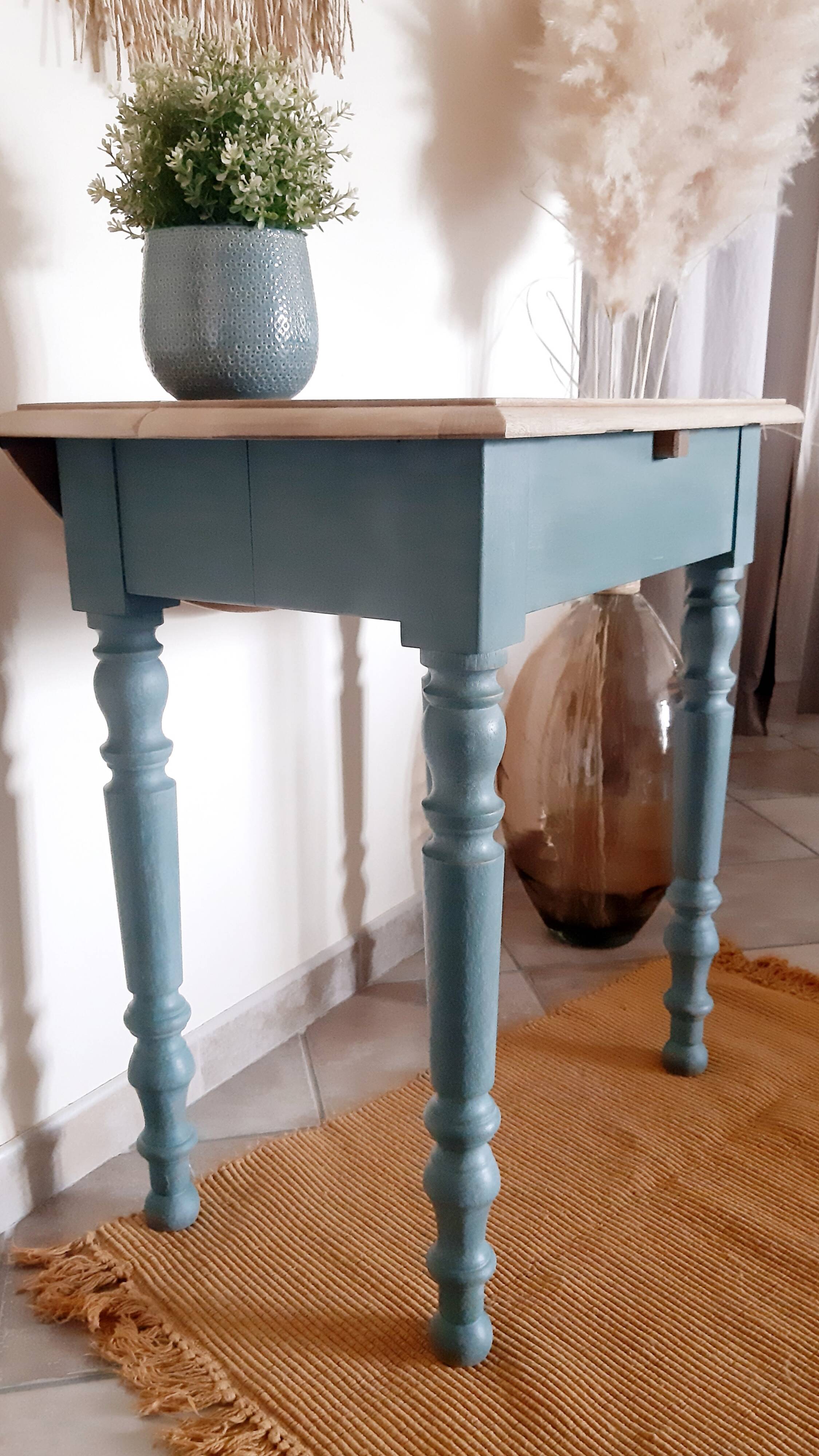 Console small renovated solid wood desk