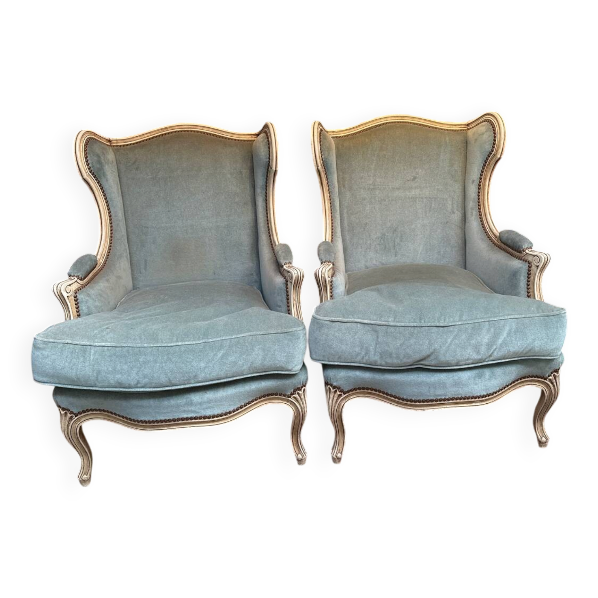Pair of Louis XV style armchairs