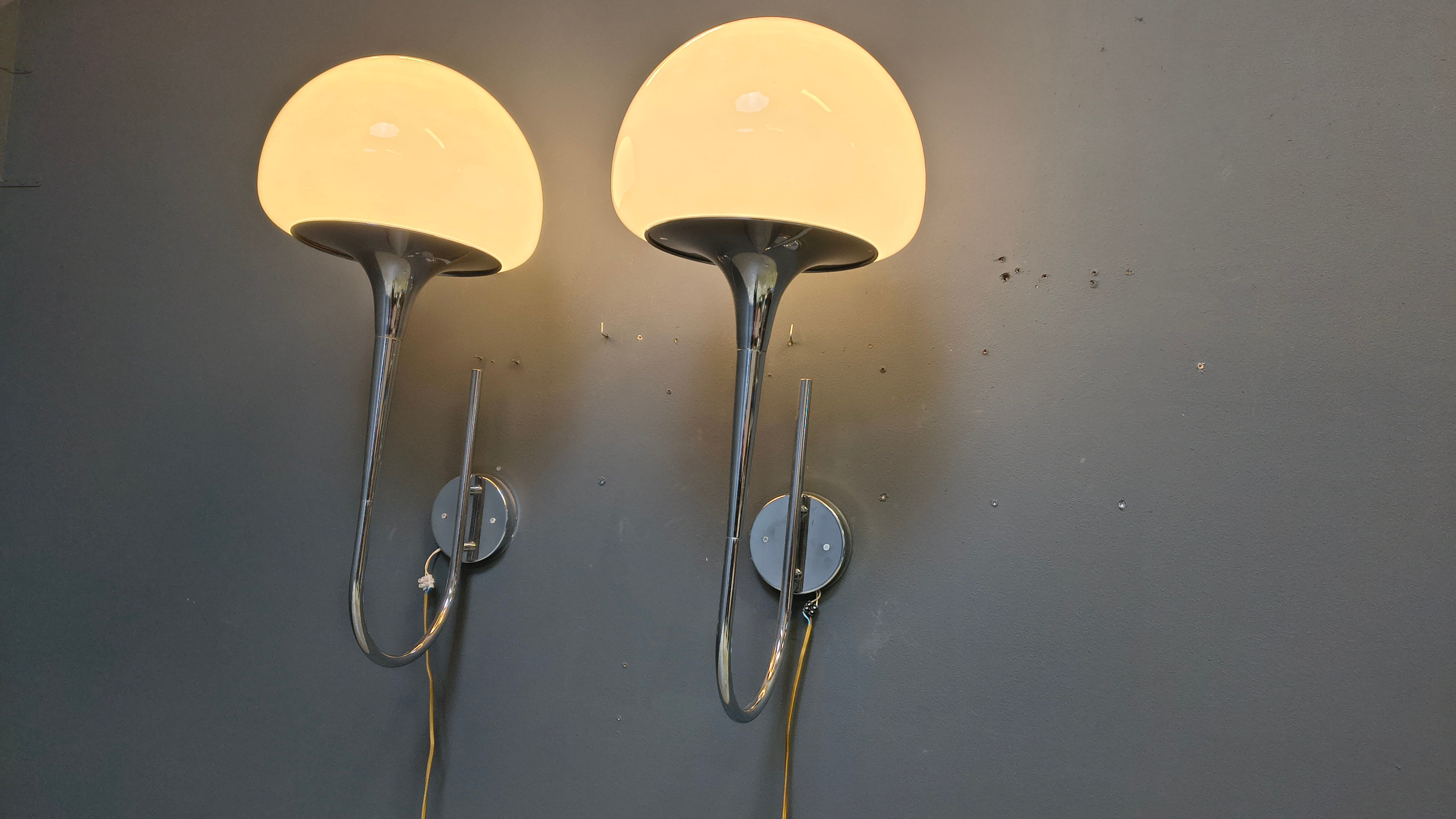 Mid-century Italian wall lamps by Goffredo Reggiani for Reggiani - set of 2