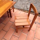 Table & 6 chairs in solid pine 80s