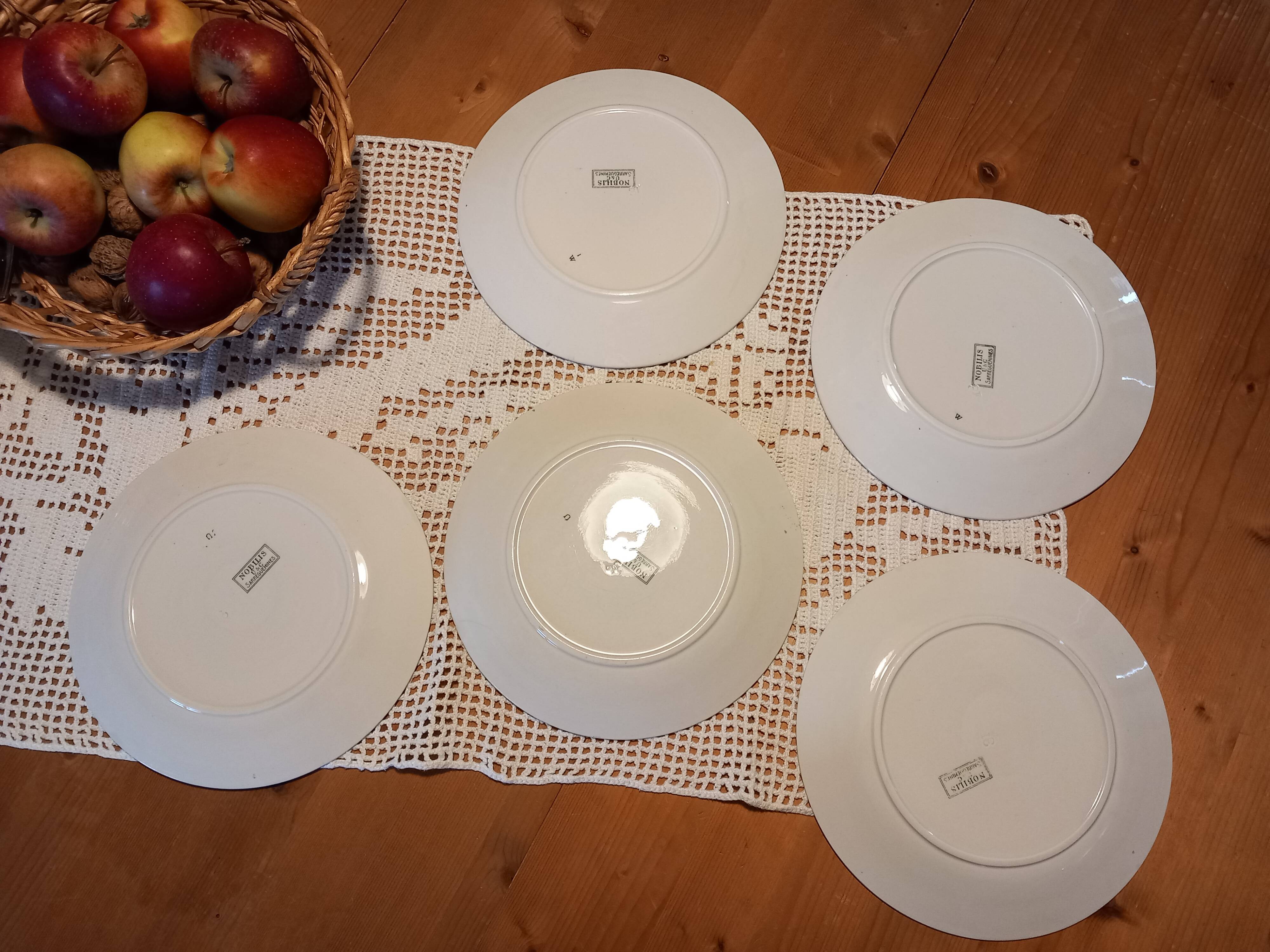 5 flat plates "Nobilis" Sarreguemines