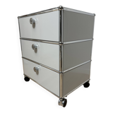 Caisson sur roulettes USM Haller en Gris Clair