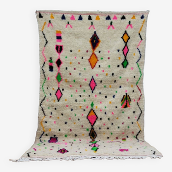 Handmade wool Berber rug 247x140 cm