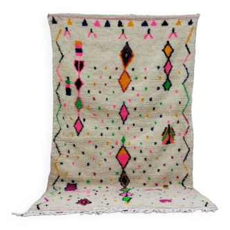 Handmade wool Berber rug 247x140 cm
