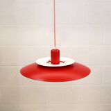 Red vintage Jeka Metaltryk lamp - Danish Modern Design