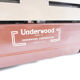 Underwood Quiet Tab De Luxe Caramel and Chocolate Typewriter 1954 revised