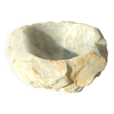 Empty pocket bowl and charging in natural raw Celestite 11 cm