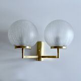 Pair Vintage Bubble Glass Wall Lights