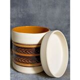 PRODUCT POP UP CHRISTMAS 2022 Ceramic box with graphic decoration, matt white enamel