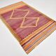 5x8 Shades Of Burgundy Persian Kilim Rug, 153x239Cm