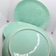 Set of 6 XL fish plates in sky blue earthenware