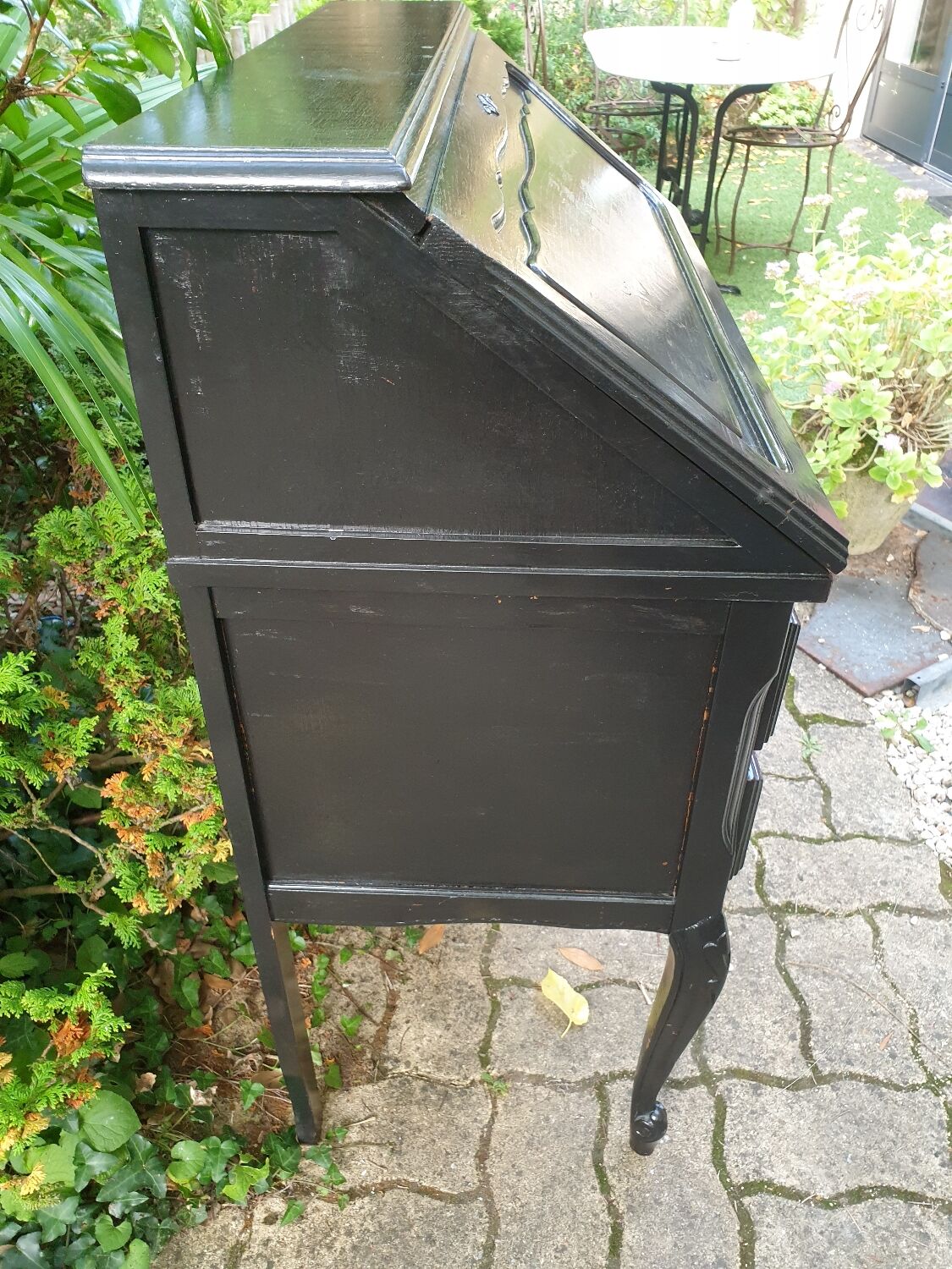 Bureau secrétaire Louis XV noir