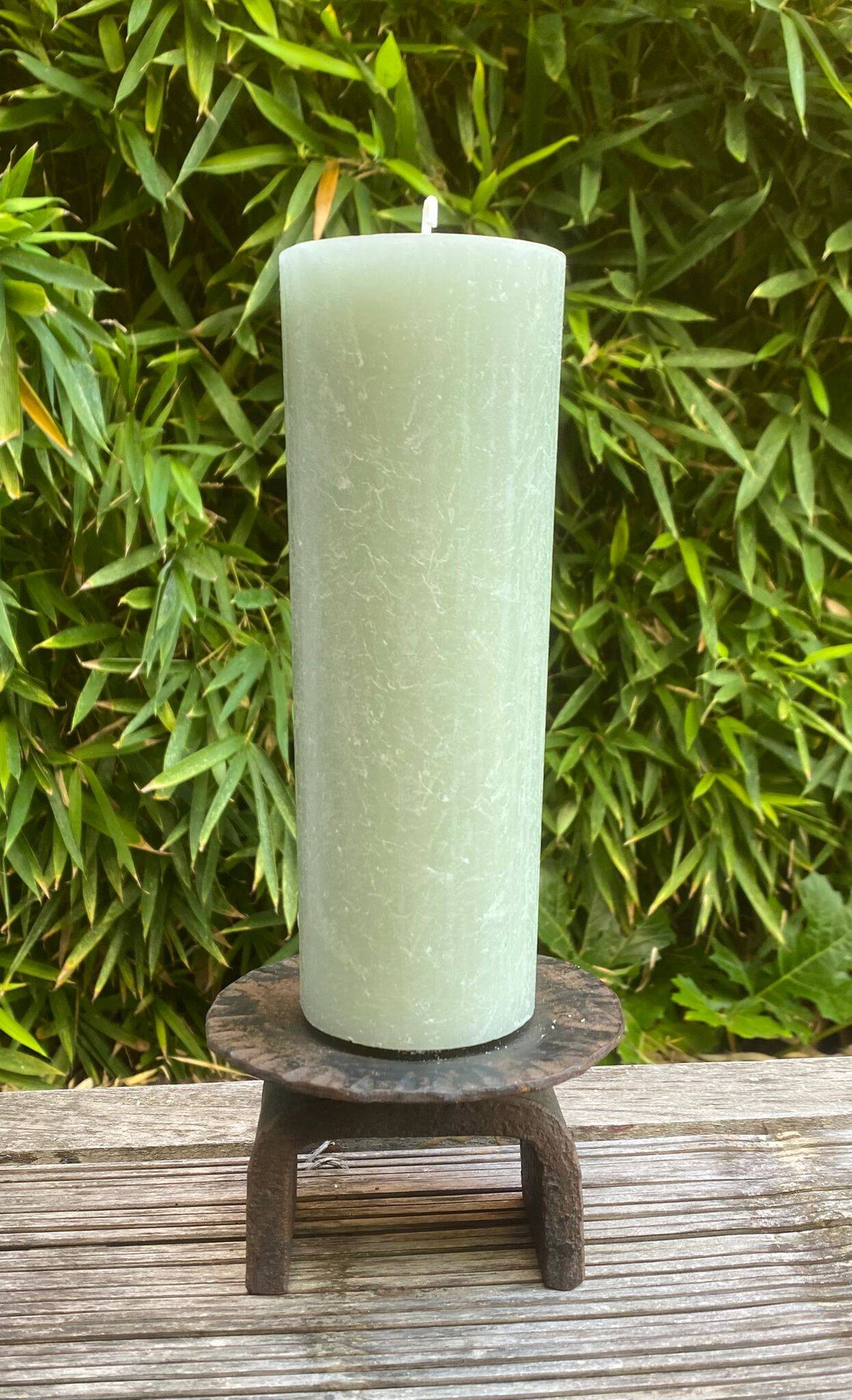 Brutalist cast iron candlestick / candle holder from the '60s.