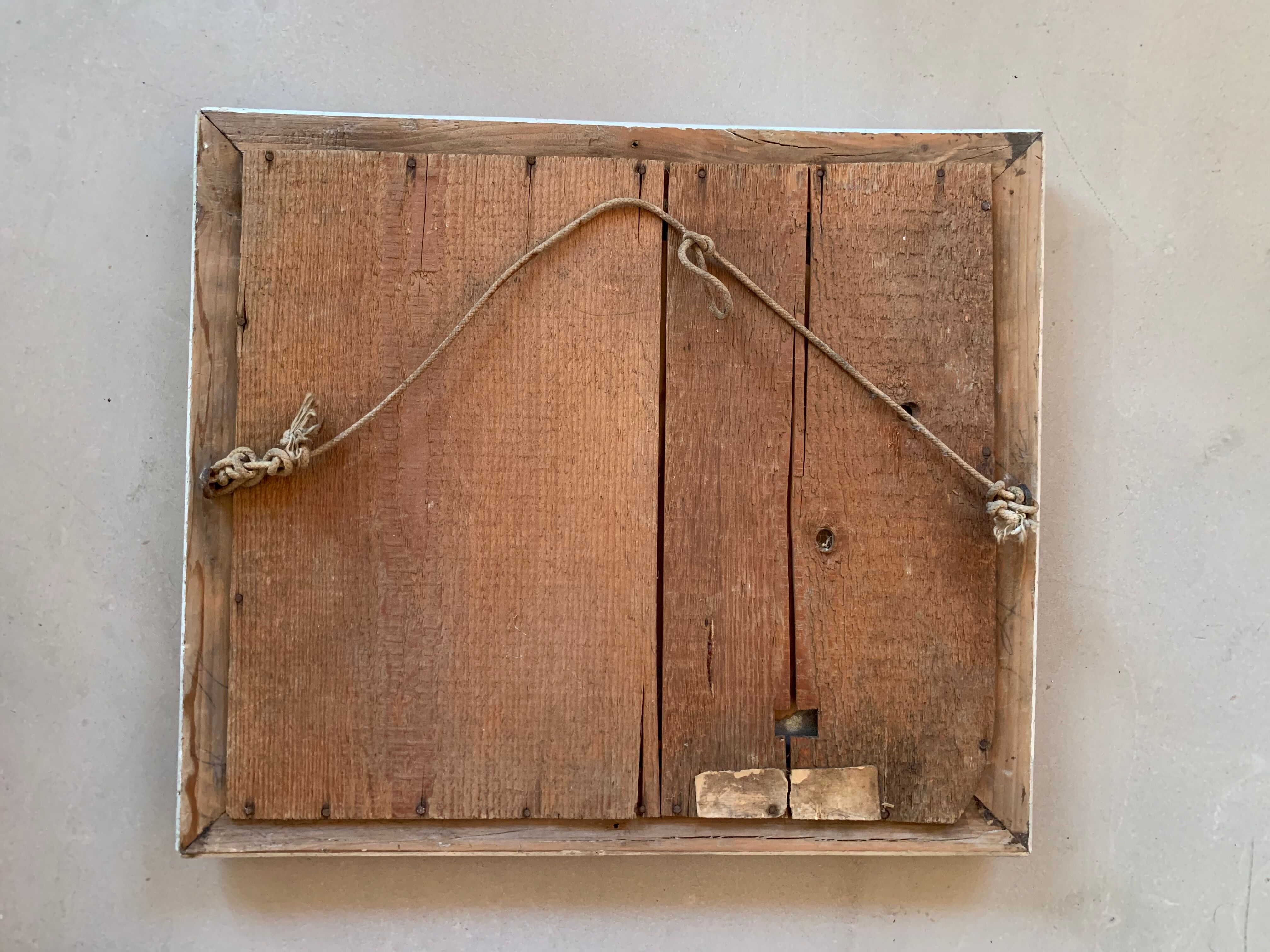 Old stitched mirror 43x37cm