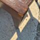 Set 3 vintage dark wooden nesting tables 1970s brutalist