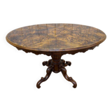 Table de milieu en noyer et ronce de noyer