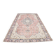 7x10 Vintage Salmon Pink & Navy Blue Vintage Persian Area Rug, 207x315 Cm