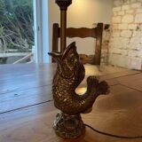 Bronze fish lamp base