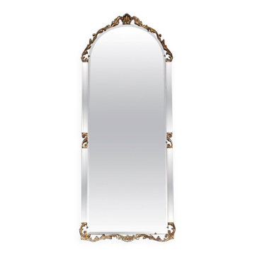 Vintage Art Deco Mirror with Bevelled Glass Panels in Peach by Atsonea, 1960s