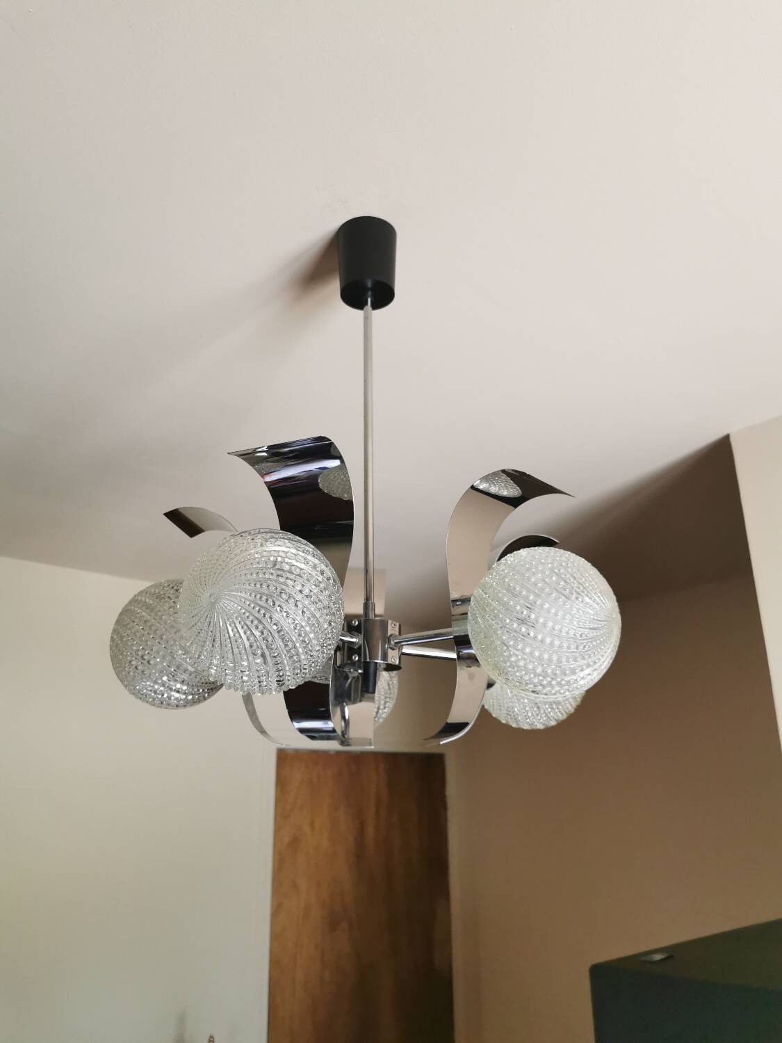 Vintage Space Age chandelier 5 lights