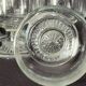 10 verres à pied vintage en verre moulé