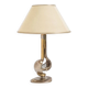 Lampe de table en laiton avec décoration informelle, années 1960