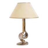 Lampe de table en laiton avec décoration informelle, années 1960