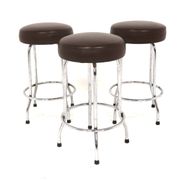 Set de 3 tabourets de bar en simili-cuir, Johanson Design, Markaryd, Suède, 1970