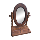 Vintage standing swivel mirror with tablet