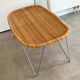 Large vintage rattan / wicker James Irvine ottoman / foot stool / foot rest / bench