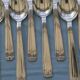 Set of 12 Art Deco silver-plated metal teaspoons. DIXI.