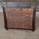 Wooden chest and braided rice straw