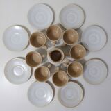 8 tasses en grès vintage