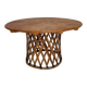 Large Mid-Century Modern Mexican Equipales Leather Dining Table, 1970