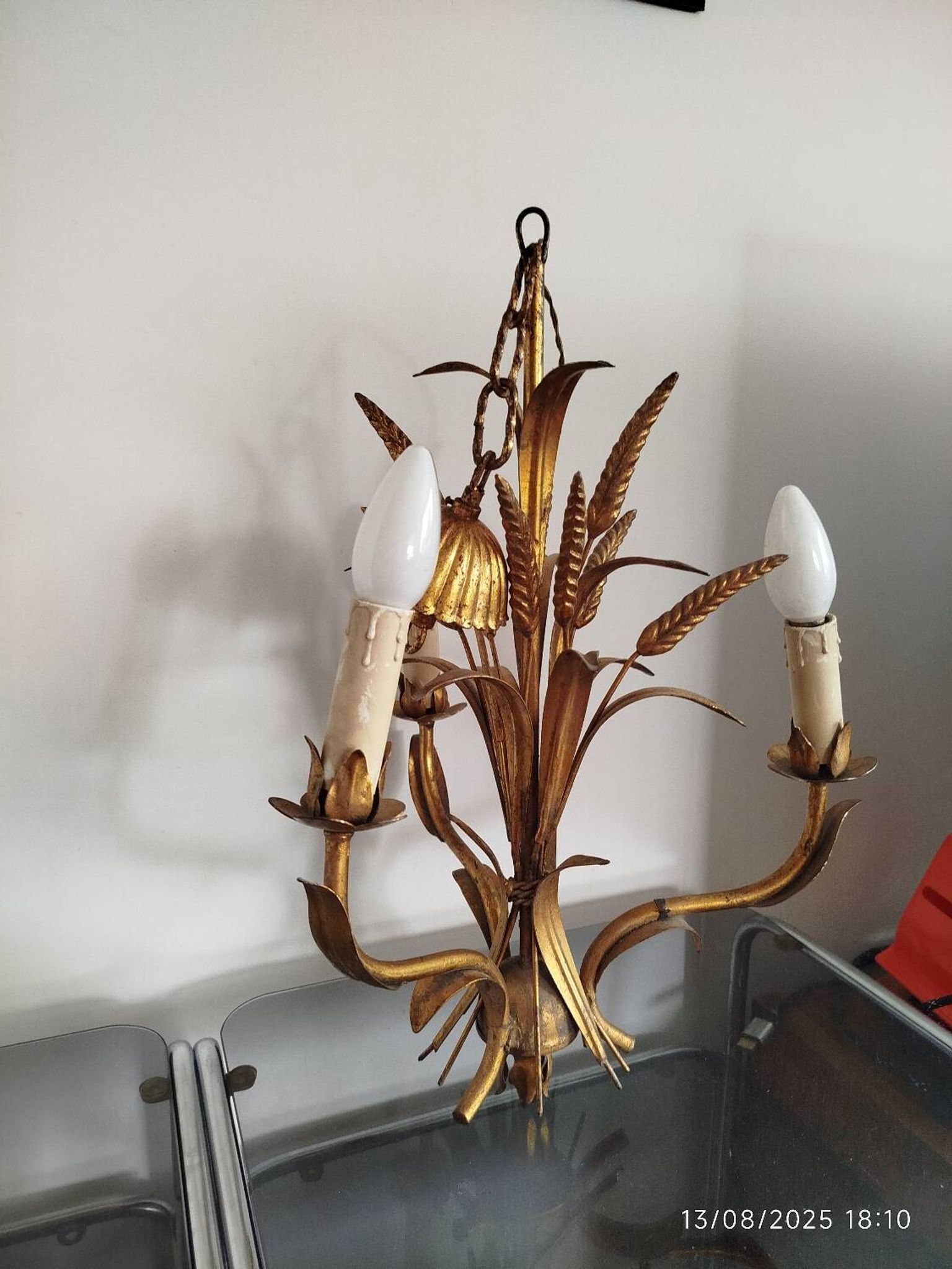 Lustre italien doré – Années 60/70