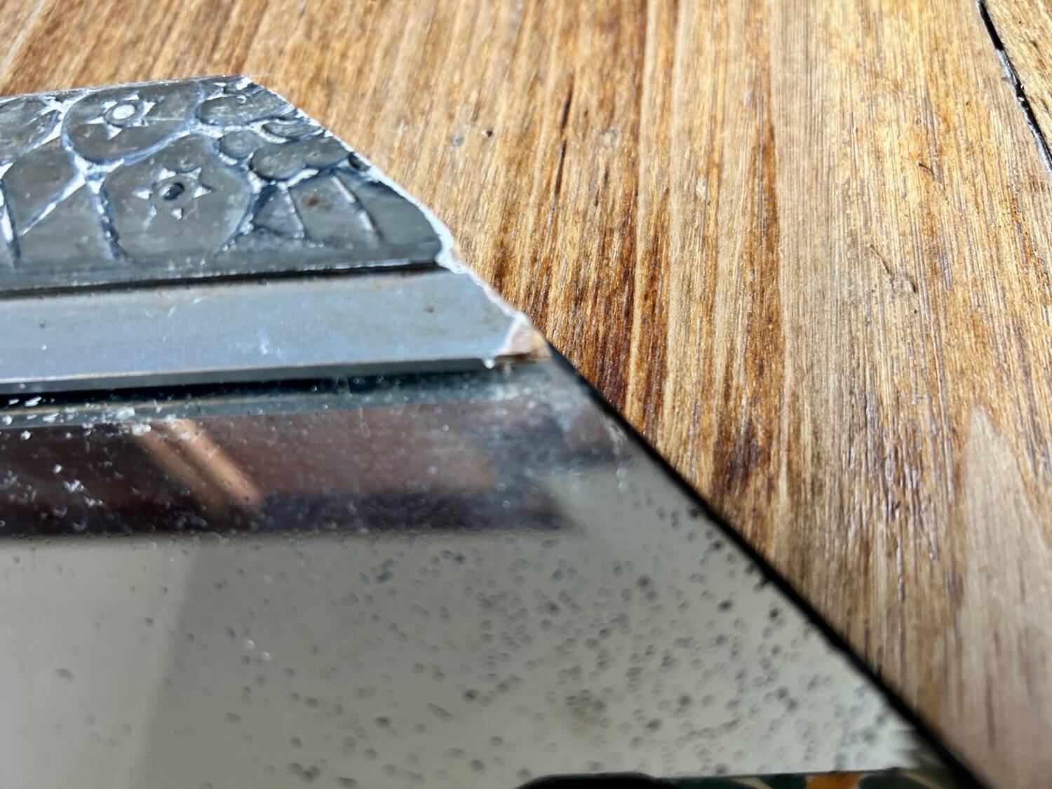 Miroir art déco bois sculpté