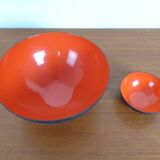 Red Krenit Bowls by Herbert Krenchel Torben Ørskov, Set of 2, 1960s