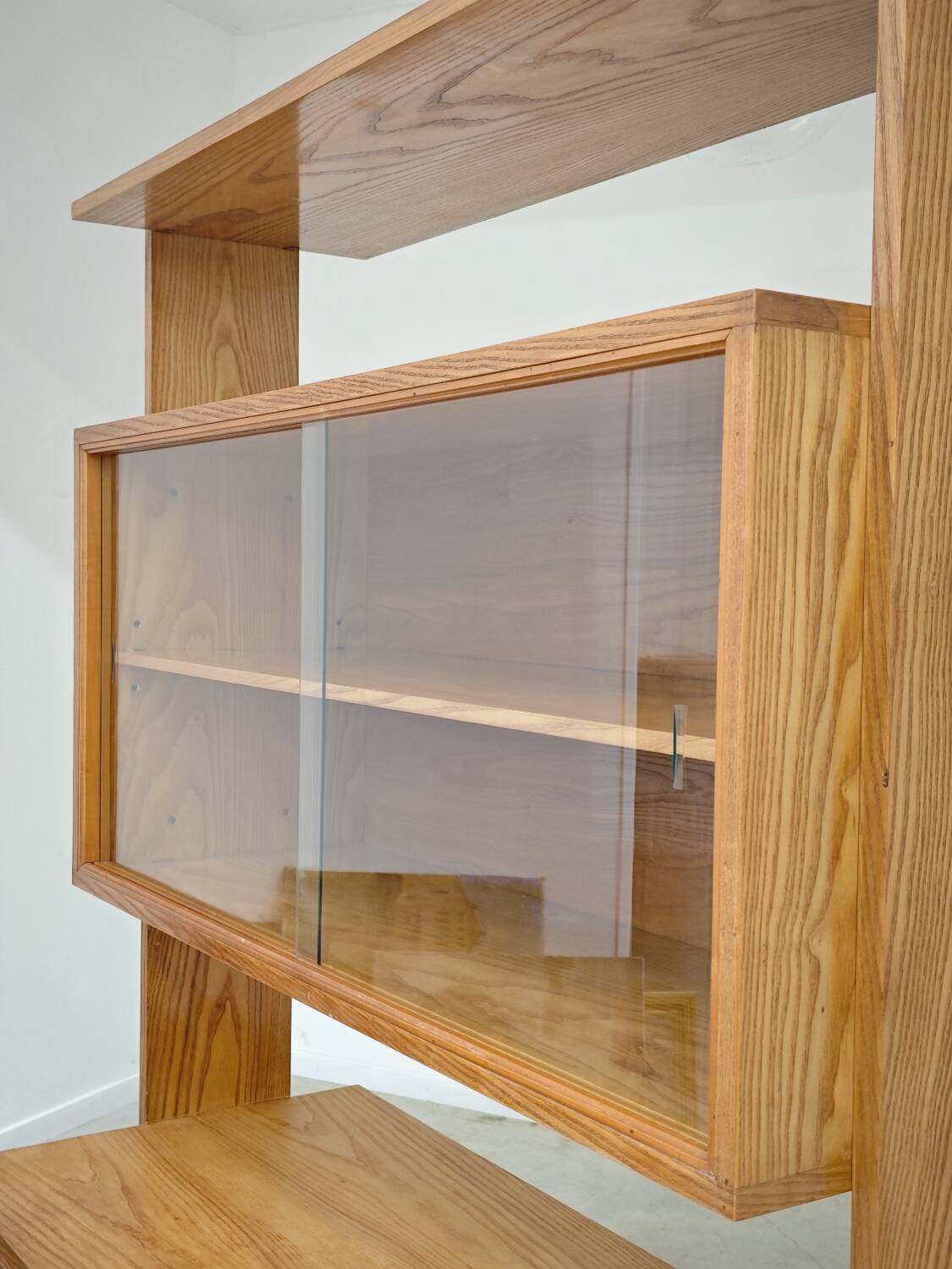 High sideboard, wooden display cabinet by Frantisek Jirak – 1960