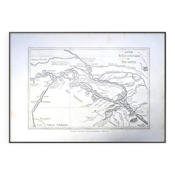 The Caquetá River (Japurá). Printed illustration from 1866.