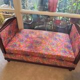 1930s sofa bed original art deco fabric