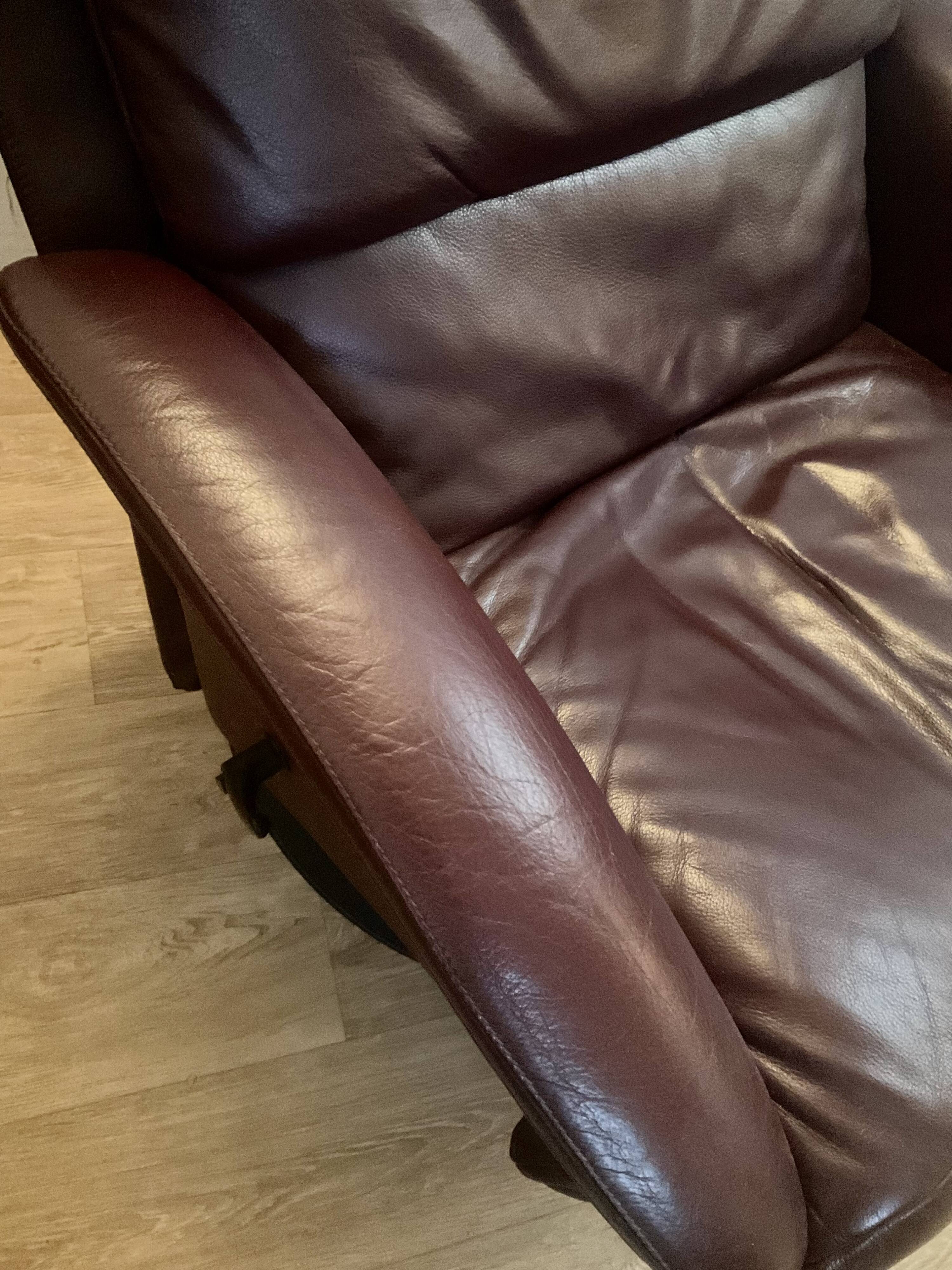 Fauteuil relax Jori des années 70 80 en cuir