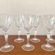 6 vintage Cristal d'Arques "Masquerade" wine glasses
