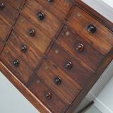 Very Large Antique Hardwood Apothecary Cabinet / Bank of Drawers, ca 1900