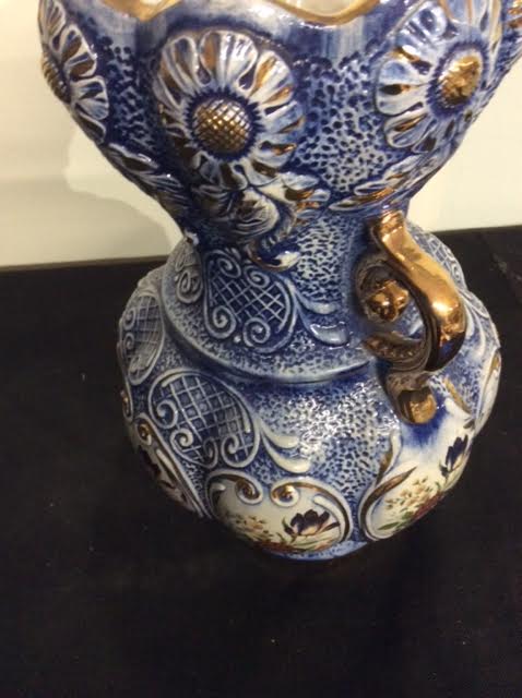 Blue ceramic vase